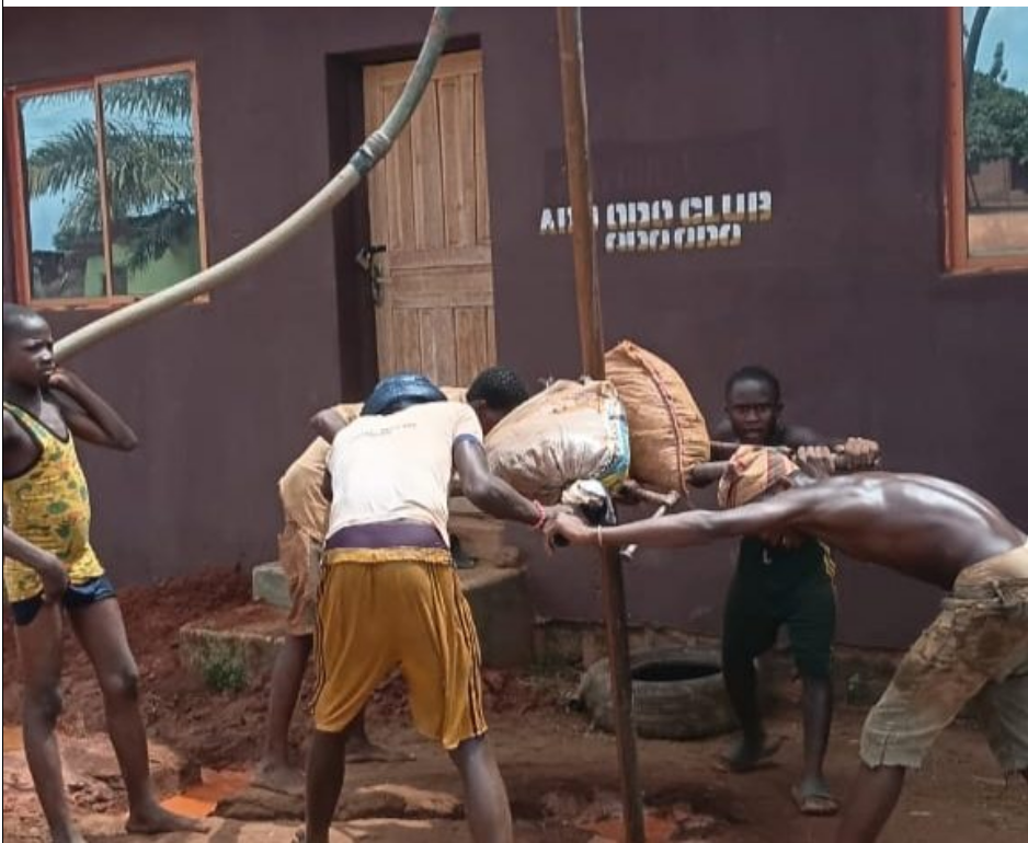 PAPADEF Begins Borehole Construction, Renovation Of Toilet In Ado-Odo Club House 
